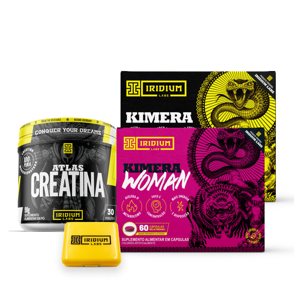 Combo Kimera Thermo + Kimera Woman + Creatina 90g + Porta Caps