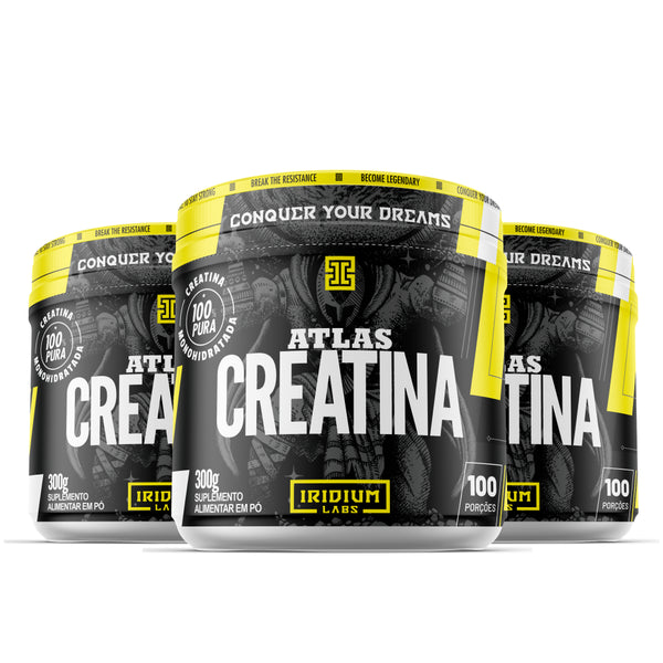 Kit 3x Creatina Atlas 300g - Iridium Labs