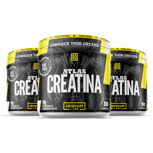 Kit 3x Atlas Creatina 90g - Iridium Labs