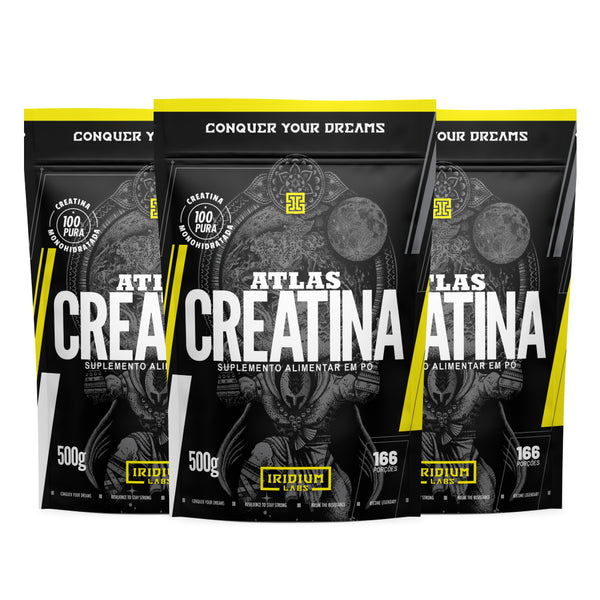 Kit 3x Atlas Creatina - 500g - Iridium Labs