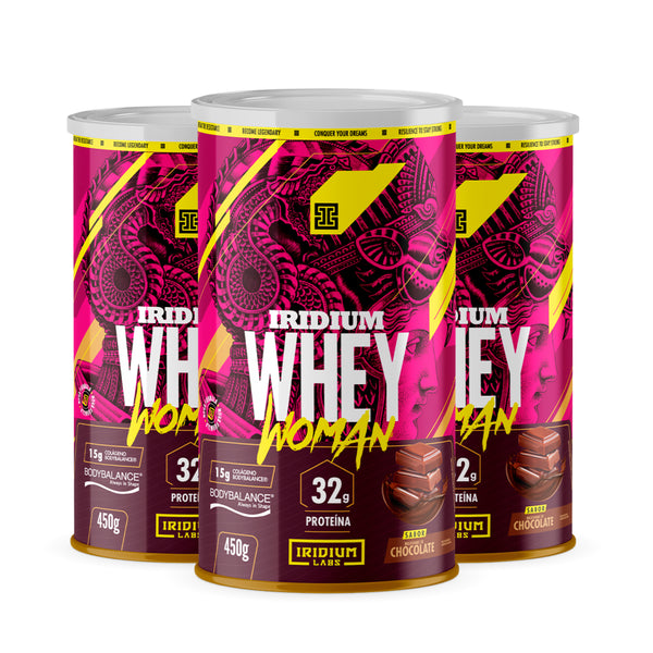 Kit 3x Iridium Whey Woman - 3 unidades c/ 450g cada