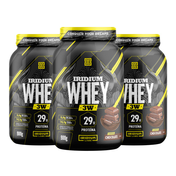 Kit 3x Whey Protein 3W - 900g - Iridium Labs