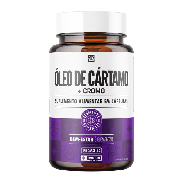 Óleo de Cártamo 1000mg + Cromo 70mcg - 120 cáps