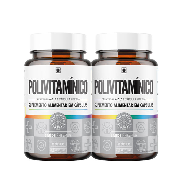 Kit 2x Polivitamínico 100% IDR 60 cáps - Iridium Elements